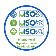 ISO 9001:2015, ISO 14001:2015 and ISO 45001:2018 certified