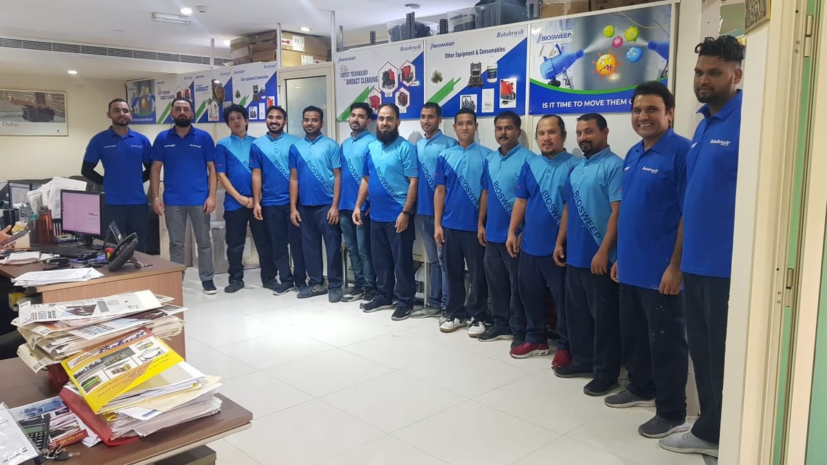 The BioSweep Middle East team at their Dubai office